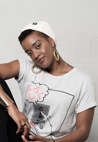 ON&ON : ORGANIC T SHIRT (WHITE YARN)