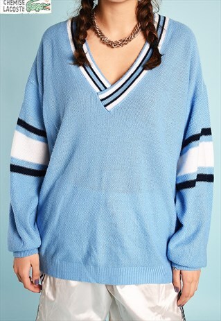90'S RETRO LACOSTE OVERSIZED CRICKET FESTIVAL GARM JUMPER