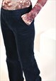 VINTAGE 70S CORDUROY TROUSERS IN NAVY