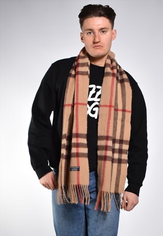 2000S BURBERRY NOVA CHECK CASHMERE SCARF