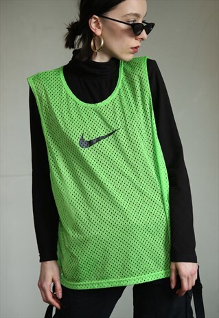 Y2K VINTAGE NEON GREEN NIKE TANK TOP . UNISEX