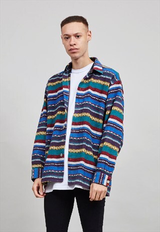 VINTAGE MULTI COLOURED 90'S FLANNEL SHIRT
