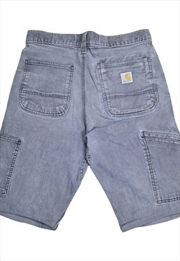 Carhartt Double Knee Cargo Shorts In Grey Size W30
