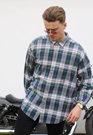 TOMMY HILFIGER USA SEA PLAID CHECK SHIRT