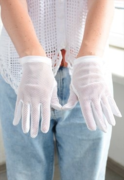 Vintage 60's White Gloves