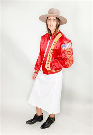 US MARINE SATIN BOMBER JACKET
