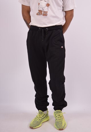 VINTAGE CHAMPION TRACKSUIT TROUSERS BLACK