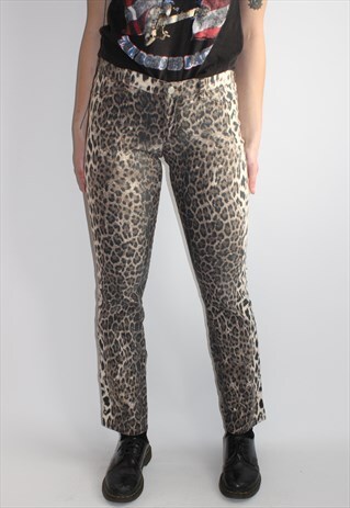 00S VINTAGE LEOPARD PRINT PANTS