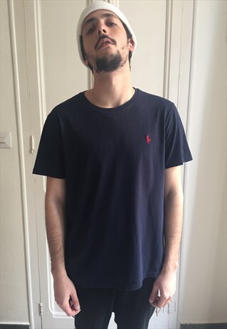 VINTAGE POLO RALPH LAUREN BLUE SHORT T-SHIRT