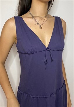 Vintage Y2K Purple Slip Midi Dress