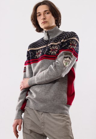 VINTAGE MEN NAPAPIJRI SKI JUMPER PULLOVER TURTLENECK SWEATER
