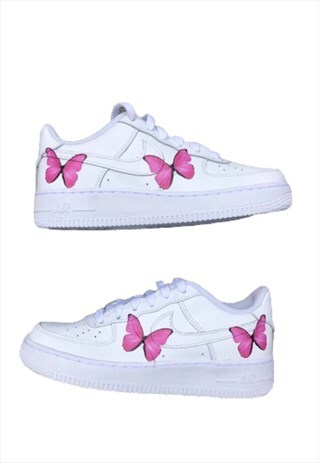 NIKE PANEL CUSTOM AIR FORCE 1 - PINK BUTTERFLY 