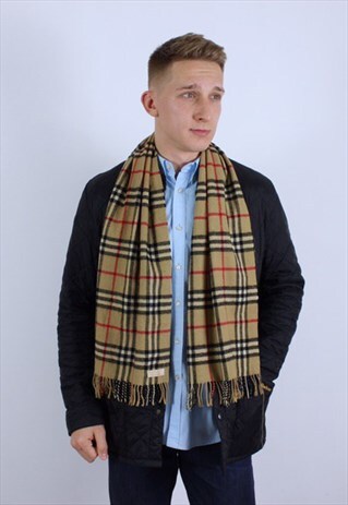 RARE VINTAGE BURBERRY SCARF PURE CASHMERE ORIGINAL