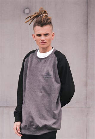 OC BASEBALL SWEATSHIRT - BLACK/GREY
