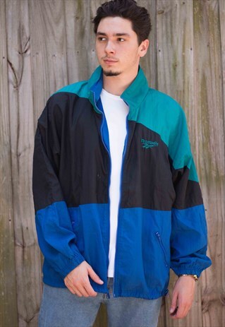 VINTAGE REEBOK WINDBREAKER JACKET LOGO 90S X 11.2