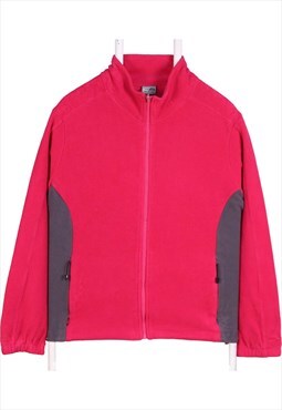Vintage 90's Champion Fleece Jumper Warm Zip Up Pink Large