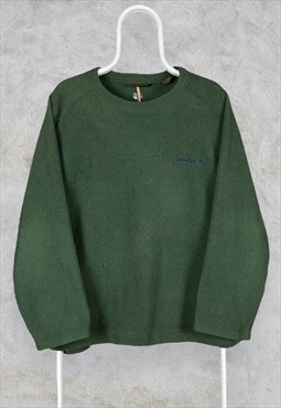 Vintage Timberland Green Fleece Sweatshirt Pile Mens Medium