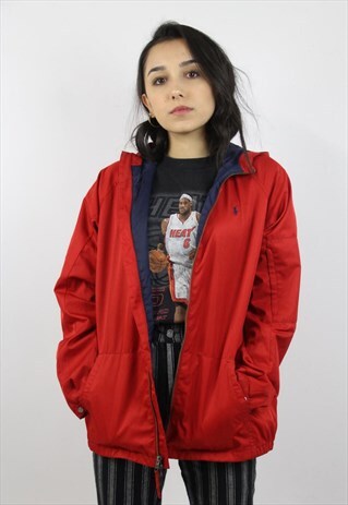 VINTAGE POLO RALPH LAUREN RED ZIP-UP JACKET