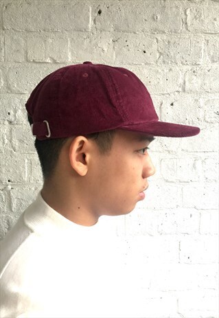 THC CORDUROY SNAPBACK/BASEBALL CAP (UNISEX/BURGUNDY)