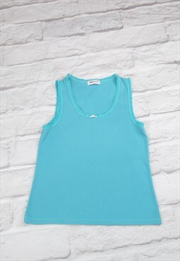 Back To School y2k Preppy Vest Top Round Neck Sleeveless