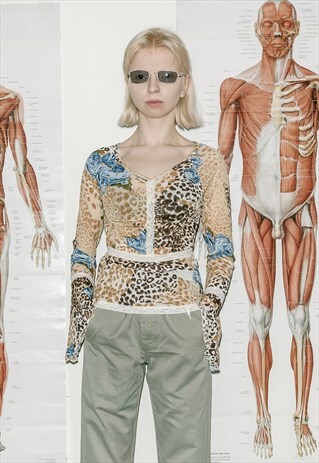 VINTAGE LEOPARD BLOUSE 2000S