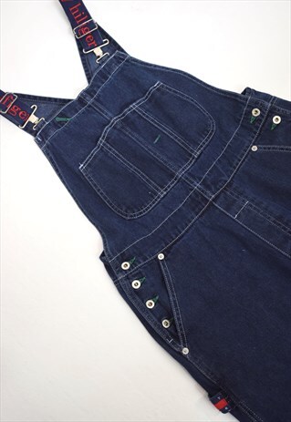 VINTAGE 90S TOMMY HILFIGER DARK DENIM DUNGAREES