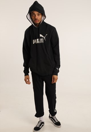 VINTAGE PUMA PRINT SPELL OUT HOODIE