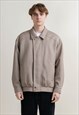 VINTAGE 80S BOXY FIT TRUCKER MEN JACKET IN BRICK BROWN M/L