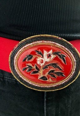 Vintage 70's Red Stretchy Belt