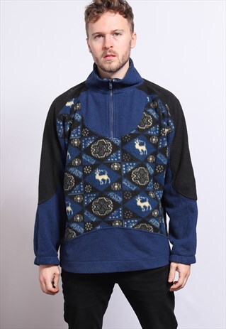 VINTAGE HALF ZIP FLEECE TOP