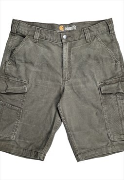 Men's Carhartt Cargo Shorts in Khaki Green Size W34