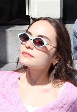 Diamond shape Sunglasses from RECYCLED Material - Mint Green