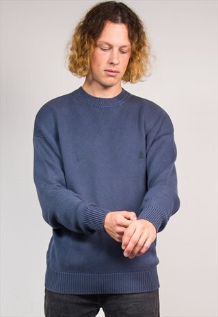 90'S NAUTICA BLUE KNIT JUMPER