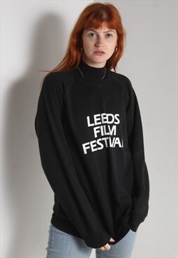 Vintage 80's Leeds Film Festival Sweatshirt Black