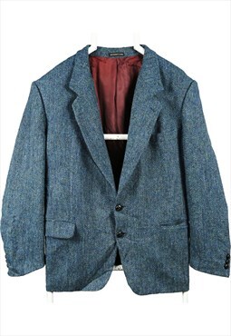 Vintage 90's Harris Tweed Blazer Tweed Button Grey XXLarge