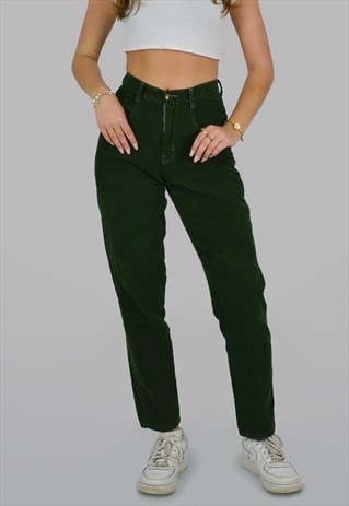 topshop green corduroy trousers