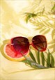 Red Front Lens Oversized Sunglasses
