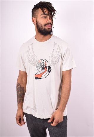 NIKE MENS VINTAGE T-SHIRT TOP MEDIUM GREY 90'S
