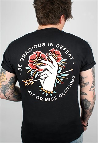 BE GRACIOUS IN DEFEAT BLACK T-SHIRT