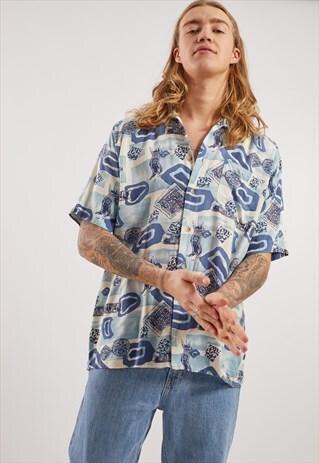 VINTAGE PATTERNED SHORT SLEEVE SHIRT