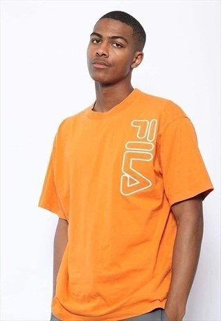 VINTAGE FILA LOGO T-SHIRT ORANGE
