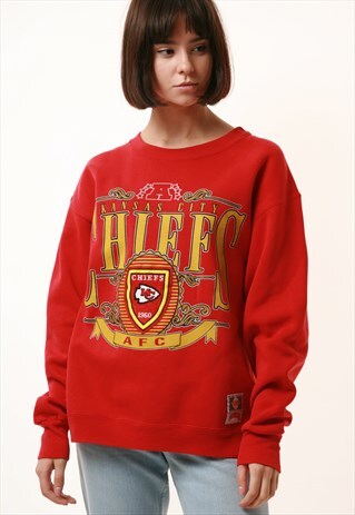 VINTAGE OLDSCHOOL NFL CHIEFS USA COTTON SWEATSHIRT 14820