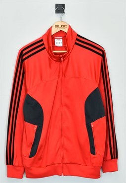 Vintage Adidas Tracksuit Top Red Medium