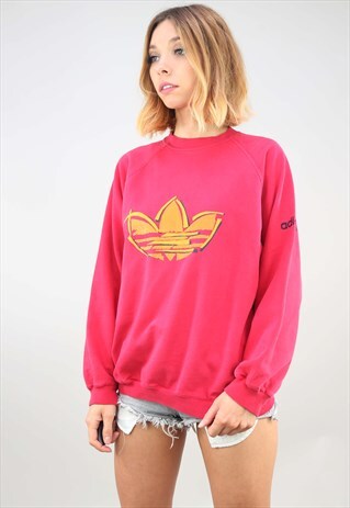 VINTAGE OVERSIZED PINK ADIDAS SWEATSHIRT