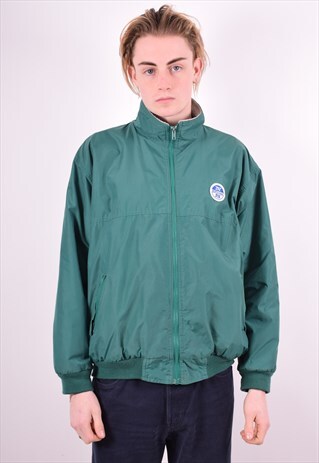 NORTH SAILS MENS VINTAGE JACKET MEDIUM GREEN 90'S