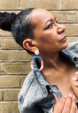 By Caprice-Kwai Trans Pride Hoop Earrings 