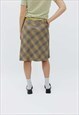 VINTAGE 90S CHECKERED OFFICE CORE MDI SKIRT 