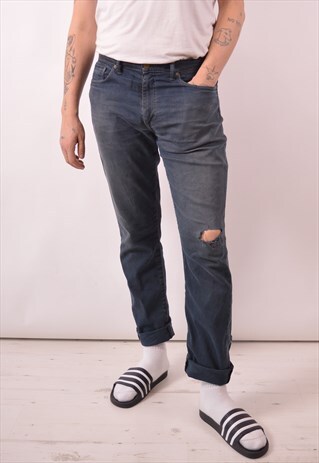 LEVI'S 511 MENS VINTAGE JEANS W36 L34 NAVY BLUE 90S