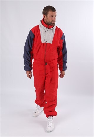 VINTAGE ETIREL FULL SKI SUIT SNOW S/M 38" TALL FIT (51I)
