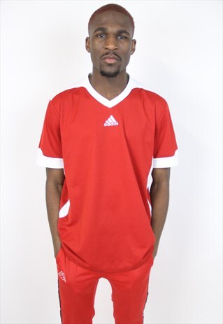 VINTAGE ADIDAS RED SPORTS JERSEY